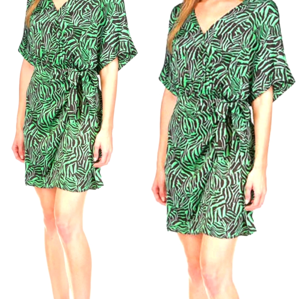 Michael Kors Zebra Print Tie Dress